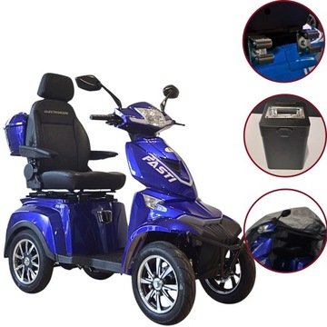 Самокат ELECTRORIDE FASTI 4 MAX, синяя ручка + чехол + аккумулятор