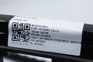 фото thumb №5, Рейлінги дахові комплект глянцево-чорний м-пакет bmw g01 x3 f97 x3m