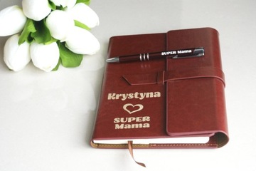 Тетрадь, журнал, блокнот и ручка + ваша ГРАВИРОВКА