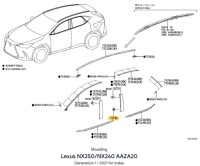 фото thumb №7, Toyota lexus 75792-47010 клипса планки рамки стёкла дверь oem номер оригинал новый!