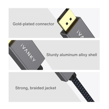 Кабель iVANKY mini DisplayPort — DisplayPort 4K, 2 м