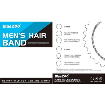 2szt Czarna Unisex Metalowa Falowana Opaska Do Włosów Antypoślizgowa Pętla Do Włosów Do Jogi Codzienna 02