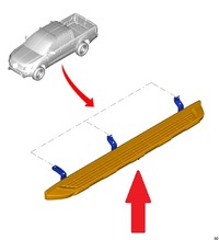 фото thumb №1, Подножка боковой пороговый ford ranger 2011- rh оригинальный номер 2518253