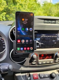 фото thumb №13, Кронштейн na телефон peugeot partner i citroen berlingo чёрный mat