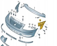 фото thumb №12, Направляющая бампера vw sharan seat alhambra левый оригинал 7m3807183a