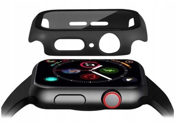 Pełne etui ochronne + szkło do Apple Watch 4/5/6/SE 44mm czarny