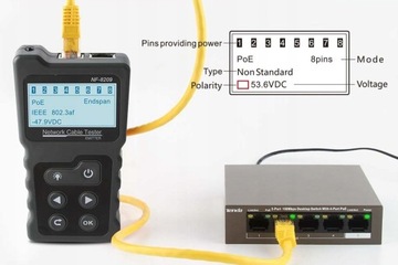 Tester Okablowania LAN POE, Szukacz Par, Noyafa NF-8209