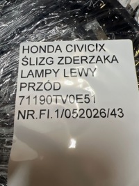 фото thumb №13, Кронштейн  крепление лампы бампера левые перед honda civic ix 71190tv0e51
