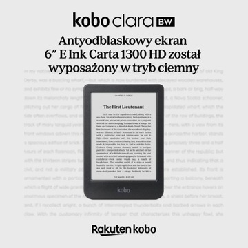 Кобо Клара BW черный + 1100 электронных книг