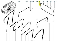 фото thumb №6, Прокладка стекло задняя renault trafic iii оригинальный номер 903104130r