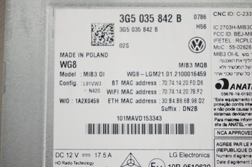 фото thumb №7, Мультимедиа считыватель vw arteon 3h fl 3g5035842b