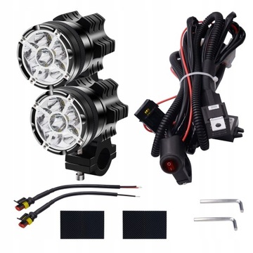 2 x ГАЛОГЕННЫЕ ЛАМПЫ ОТРАЖАТЕЛЬ V6X 6 LED CREE 60 Вт