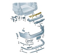 фото thumb №1, Направляющая бампера задняя vw passat oe: 3g9807863
