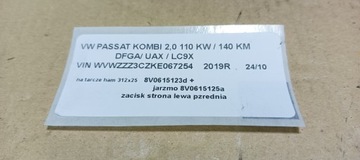 фото thumb №11, 8v0615123d суппорт тормозной левый перед passat b8 2.0 tdi универсал