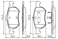Гальмівні колодки ham. chrysler voyager 3 bosch 986 424 668 набір гальмівних колодок Київ, фото thumb
