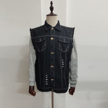 Мужской джинсовый жилет Skull FashionS