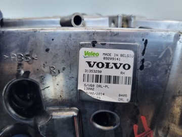 фото thumb №6, Volvo s60 ii v60 рестайлинг переднее галоген правые перед пассажира led drl 31353290