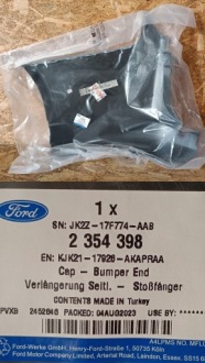 Ford transit custom v362 уголок бампера правый задняя kjk21-17926aka Цена, фото thumb