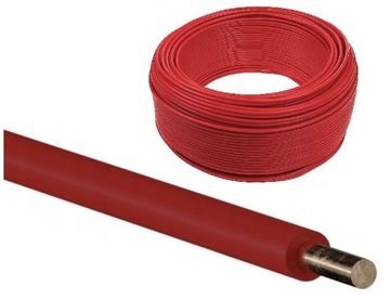 КАБЕЛЬ ПРОВОД DY 1,5 H07V-U МОНТАЖНЫЙ КРАСНЫЙ МЕДНЫЙ ПРОВОД 1М