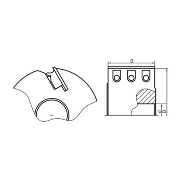 GLOBUS СТРОГАТЕЛЬНАЯ ГОЛОВКА ДЛЯ ДЕРЕВА 125X40X120/4z