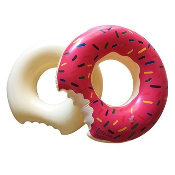 DONUT DUŻE KOŁO RÓŻOWE DO PŁYWANIA DMUCHANE MATERAC DO WODY DONAT 120CM XXL