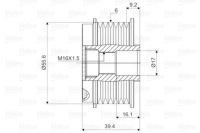 Сцепление генератора seat cordoba 06-09 valeo Доставка, фото thumb