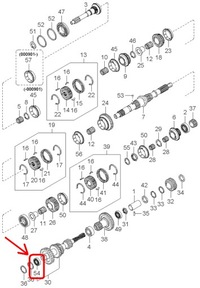 фото thumb №6, Підшипник коробки передача. kia ceres k2700 pregio 99-05