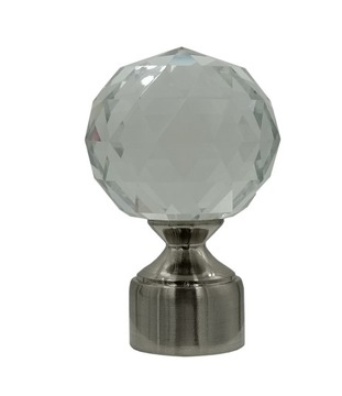KOŃCÓWKA CRYSTAL KPL 2 szt. do Karnisza fi 19 Nikiel