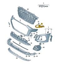 фото thumb №1, Element замыкающий бампера передний левый audi a3 rs3 8y оригинал aso