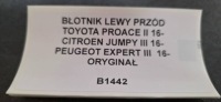 фото thumb №8, Крило ліві перед toyota proace ii jumpy iii expert iii 16- оригінал