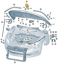 фото thumb №7, Засов замка капота передний двигателя skoda karoq