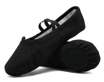 Дышащие гладкие балетки Dance Ballet Black 24