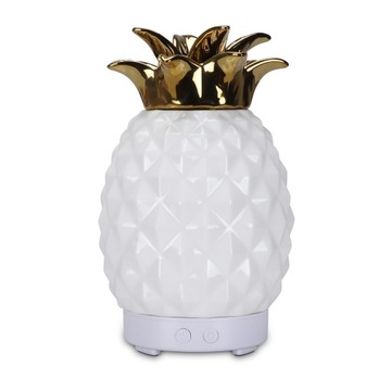Nawilżacz powietrza ananas dyfuzor zapachowy LED ceramiczny olejków złoty