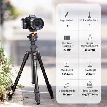 Сверхлегкий штатив для камеры + голова 3D Photo PRO