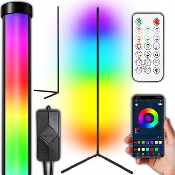 УГЛОВОЙ ТОРШЕР СТОЯЩИЙ НОЧЬ RGB ЭФФЕКТ РАДУГИ 3D ДИСТАНЦИОННОЕ ПРИМЕНЕНИЕ