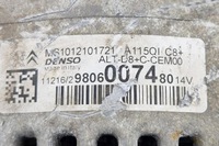 фото thumb №8, Генератор peugeot 208 9806007480 1.2l бензин 60kw 2016