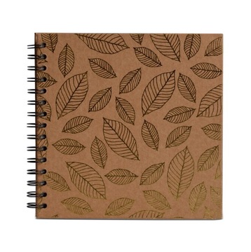 Zestaw ARTYSTYCZNY SCRAPBOOKING Album OZDOBA na spirali 30x30cm, 180, złoto