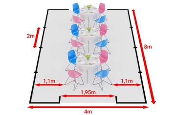 4x8m 2-3,15m Namiot imprezowy ogrodowy wzmocniony