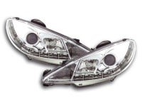 Купить Фары перед daylight led peugeot 206 98- хром, фото thumb