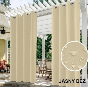 ZASŁONY OGRODOWE 220CM DO ALTANY TARASU c.szary
