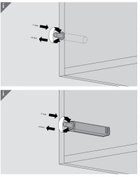 Blum Tip-On амортизатор 956.1004, короткий, белый, с магнитом