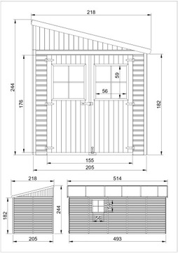 Domek ogrodowy drewniany, Szopa narzędziowa -10m²