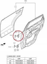 фото thumb №7, Civic ix петли дверь багажника задняя nh731p 15r