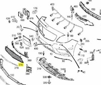 фото thumb №12, Mercedes benz cla c117 передняя часть бампер lower решётка a1178850022 oem