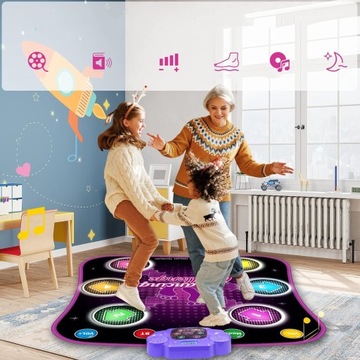MATA DO TAŃCA MUZYCZNEGO Z WYŚWIETLACZEM LED, ELEKTRONICZNA MATA DO TAŃCA