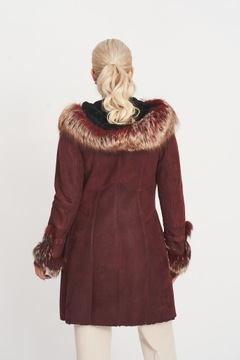Elegancki KOŻUCH DAMSKI z obszyciem KD-66 XXXL 46