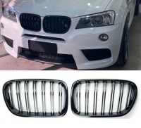 фото thumb №8, Решётка радиатора решётки радиатора решётка do bmw x3 f25 x4 f26 дорестайлинг 2010-2014 чёрный блеск