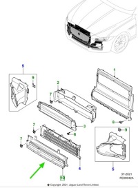фото thumb №10, Оригинальная нижняя руль воздуха jaguar xf 2021- mx638a095a t2h44564