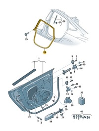 фото thumb №1, Audi оригинальный номер 8w8833707 прокладка дверь