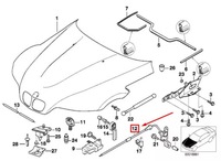 фото thumb №7, Bmw z3 coupe e36 капот release кабель 51238397410 8397410 oem